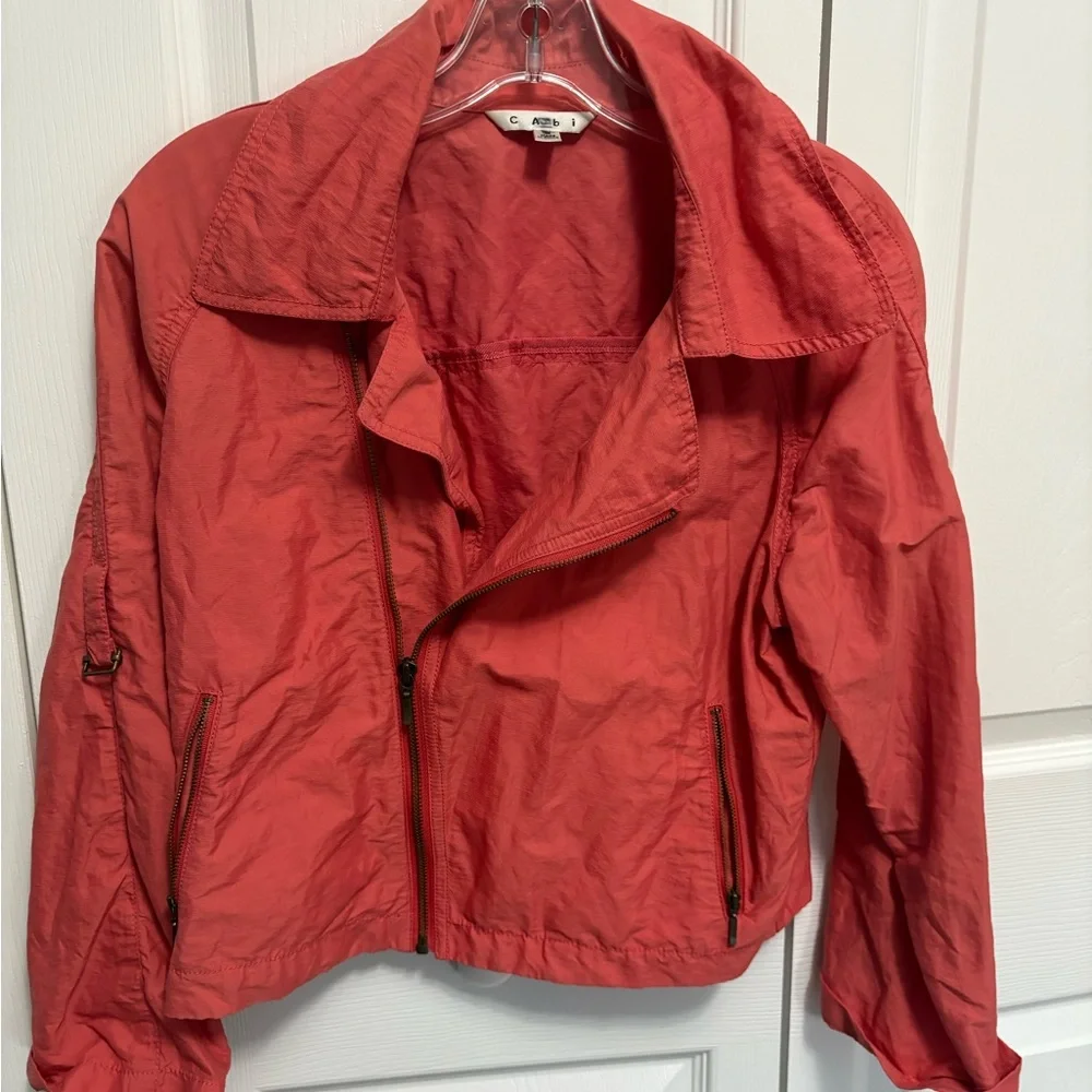 CAbi Red Utility Jacket Lightweight Casual Style - Picture 3 of 6